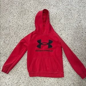 Under Armour Kids Hoodie in Vibrant Red